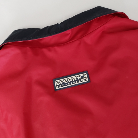 Men's Sperry Top Sider Vented Sailing Boating Wind Jacket Red Size Large L - Picture 8 of 10